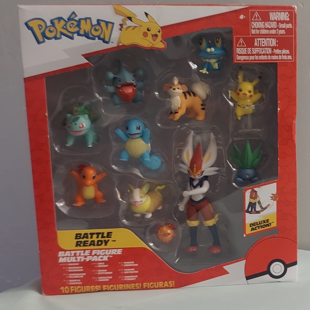 Pokemon Battle Ready 10-Figure Multi-Pack - Red, Yellow, Blue, Green
